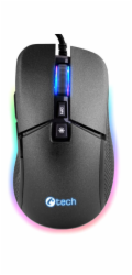 C-TECH herní myš Dawn, casual gaming, 6400 DPI, RGB podsvícení, USB