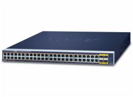 Planet GS-4210-48P4S Planet GS-4210-48P4S PoE switch L2/L4, 48x 1000Base-T, 4x SFP, Web/SNMPv3, extend 10Mb/s, 802.3at 600W