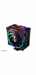 AKASA chladič CPU SOHO H4, Premium CPU cooler,4 Heatpipes,aRGB fan,Black fins