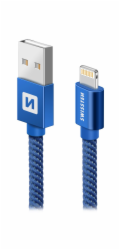 Swissten Datový Kabel Textile Usb / Lightning 1,2 M Modrý