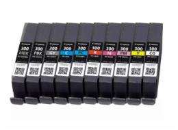 Canon cartridge PFI-300 MBK/PBK/C/M/Y/PC/PM/R/GY/CO Multi Pack / 600 str.