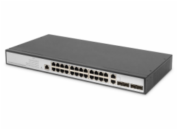 DIGITUS 24-Port Gigabit Switch 19Zoll, Managed, 2 Uplinks