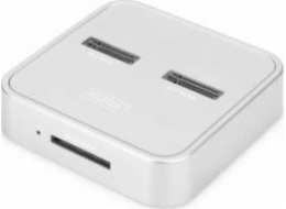 Digitus DA-71546 dokovací stanice/replikátor portů Kabel USB 3.2 Gen 2 (3.1 Gen 2) Type-C Stříbrná