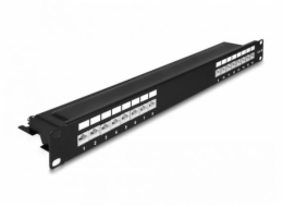 DeLOCK "19" patch panel 16 portů Cat.6A"