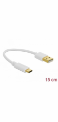 Delock Nabíjecí kabel USB Typu-A na USB Type-C, délky 15 cm
