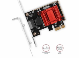 AXAGON PCEE-GIX, PCIe síťová karta - 1x Gigabit Ethernet port (RJ-45), Intel i210AT, PXE, vč. LP