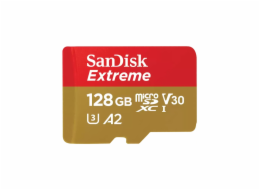 SanDisk micro SDXC karta 128GB Extreme (190 MB/s Class 10, UHS-I U3 V30) + adaptér