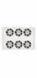 Horní/spodní ventil.jednotka,6x ventilátor,termostat,8U
