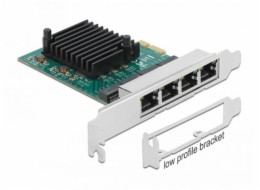 Delock PCI Express x1 karta na 4 x Gigabit LAN