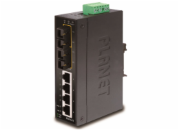 Planet ISW-621S15, 4x 10/100Base-TX+ 2x 100FX 15km, SM, DIN, IP30