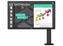 LG monitor IPS 27QN880 27" / 2560x1440 / 350cd/m2 / 5ms / DP / 2xHDMI / USB-C / repro