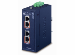 Planet IPOE-270 PoE průmyslový injektor, 2x port, 4x 1/2.5/5Gb, 2x 802.3bt 95/180W, DIN, IP30, -40~75°C, 48-56VDC