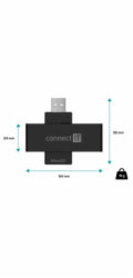 CONNECT IT USB čtečka eObčanek a čipových karet, ČERNÁ