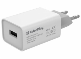 COLORWAY 1x USB/ síťová nabíječka/ 10W/ 100V-240V/ Černá