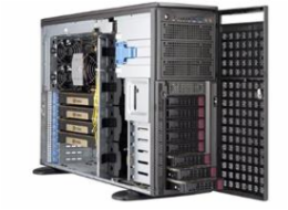 SUPERMICRO Tower/4U Workstation 1x LGA4189, iC6211, 16x DDR4, 8x HS (3,5"), 2x2200W (titanium), 1Gb+10GbE, IPMI