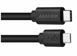 AVACOM datový a nabíjecí kabel USB Type-C - Micro USB, 100cm, černá
