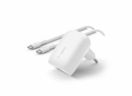 Belkin 30W USB-C Power Delivery PPS nástěnná nabíječka + 1m USB-C na USB-C kabel, bílá