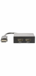 Digitus 4K DisplayPort na HDMI Rozbořovač 1x DP vstup, 2x HDMI výstup, až 4K*2K@30Hz