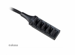 AKASA kabel FLEXA FP5H redukce pro ventilátory, 1x 4pin PWM na 5x 4pin PWM, 30cm