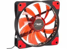 Akyga ventilátor 120mm MOLEX 33 LED červená