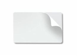 Bílé samolepící plastové karty - 500ks