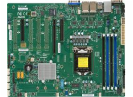 SUPERMICRO MB 1xLGA1151, iC236,DDR4,6xSATA3,PCIe 3.0 (1 x8, 1 x8 (in x16), 1 x4 (in x8)), 1x M.2 NGFF, 4xLAN, IPMI