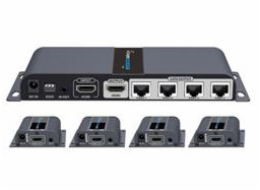 PremiumCord HDMI 1-4 splitter+extender po CAT6/6a/7, FULL HD, 3D KHSPLIT4G PremiumCord HDMI 1-4 splitter+extender po CAT6/6a/7, FULL HD, 3D
