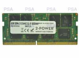 2-Power SODIMM DDR4 8GB 2133MHz CL15 MEM5503A 2-Power 8GB PC4-17000S 2133MHz DDR4 CL15 Non-ECC SoDIMM 2Rx8 (DOŽIVOTNÍ ZÁRUKA)