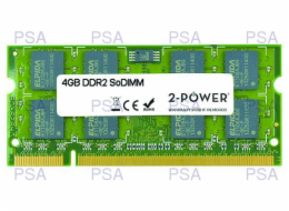 2-Power SODIMM DDR2 4GB 800MHz CL6 MEM4303A 2-Power 4GB PC2-6400S 800MHz DDR2 CL6 SoDIMM 2Rx8 (DOŽIVOTNÍ ZÁRUKA)