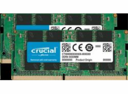 Crucial - DDR4 - sada - 32 GB: 2 x 16 GB - SO-DIMM 260-pin - 3200 MHz / PC4-25600 - CL22 - 1.2 V - bez vyrovnávací paměti - bez ECC