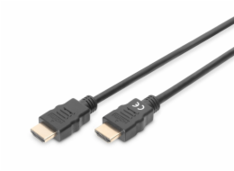 DIGITUS Vysokorychlostní propojovací kabel HDMI, typ AM / M, 1,0 m, s Ethernetem, Ultra HD 60p, zlatý, černý