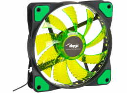 Akyga ventilátor 120mm MOLEX 33 LED zelená 