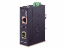 Planet IGTP-815AT konvertor RJ45/SFP, 1Gbps, PoE injektor 802.3at, -40 až 75 st.C, IP30, EFT+ESD, malý rozměr