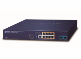Planet WS-1032P, WLAN kontrolér pro 32x AP, 8xGE, 2x 10G SFP+, PoE 802.3at 30/120W, VLAN, ACL, IGMP, MLD
