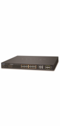 Planet GS-4210-16P4C L2 switch, 20x1Gb, 4x1Gb SFP, 16x PoE 802.3at 220W