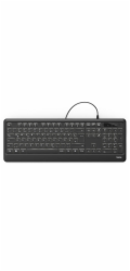 HAMA klávesnice KC-550/ drátová/ podsvícená/ USB/ CZ+SK/ černá