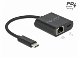 Adaptér DeLOCK USB-C na gigabitovou LAN s portem PD