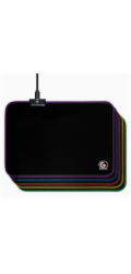 GEMBIRD Podložka pod myš MP-GAMELED-M, USB, RGB podsvícení, herní, 250x350mm, látková, černá Gembird Podložka pod myš látková černá, MP-GAMELED-M, USB, RGB podsvícení, herní, 250x350mm