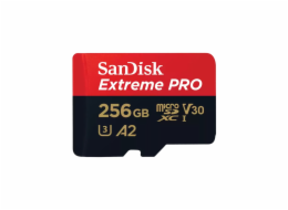 SanDisk micro SDXC karta 256GB Extreme PRO (200 MB/s Class 10, UHS-I U3 V30) + adaptér