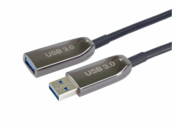 PremiumCord prodlužovací optický AOC kabel USB 3.0  A/Male - A/Female, 25m