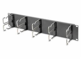 DIGITUS Panel pro správu kabelů s ocelovými kroužky pro skříně 482,6 mm (19 "), 2U