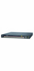 Planet LRP-1622CS, COAX PoE switch, 16x 100Base-TX, 2x SFP/TP, IEEE802.3at, Web/SNMPv2c, IGMPv3, QoS, VLAN