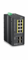 Zyxel RGS200-12P, 12 Port managed PoE Switch, 240 Watt PoE, DIN Rail, IP30, 12-58V DC