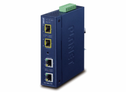 Planet IGT-900-2T2S IP30 průsmyslový konvertor 2x 1000Base-T, 2x SFP port, SNMP, VLAN, Backup Link, -40až+75st, 9-48VDC