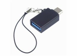 PremiumCord adaptér USB-C male - USB3.0  A female, OTG, černý s očkem na zavěšení