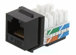 XtendLan Keystone jack RJ45, narážecí, CAT 6, UTP, černý