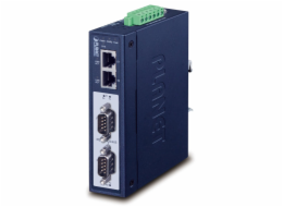 Planet MODBUS průmyslová brána RS-232/422/485 na IP, 2x COM, 100Base-TX, RTU/ACSII, -40až+75°C, 12-48VDC, IP30