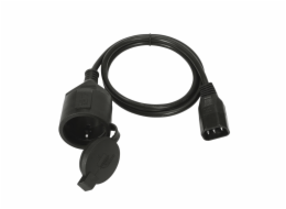 Adaptér IEC zástrčka - 230 zásuvka, 1m