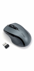 Kensington Pro Fit/Ergonomická/Optická/Pro praváky/1 600 DPI/Bezdrátová USB/Černá-stříbrná