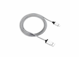 CANYON nabíjecí kabel Lightning MFI-3, opletený, Apple certifikát, délka 1m, tmavě šedý